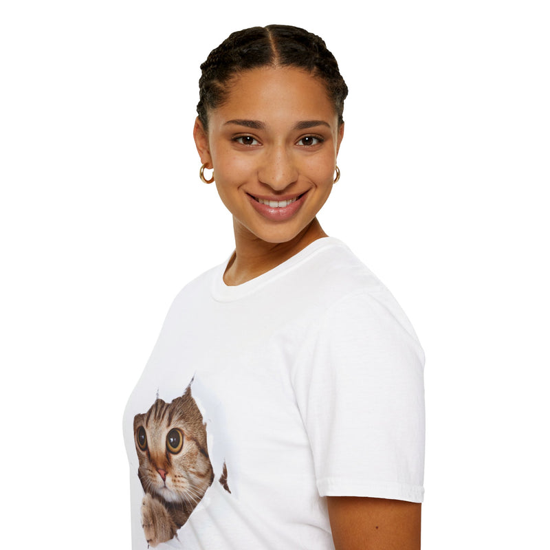 Funny Cat Graphic T Shirt Oversized Unisex Streetwear