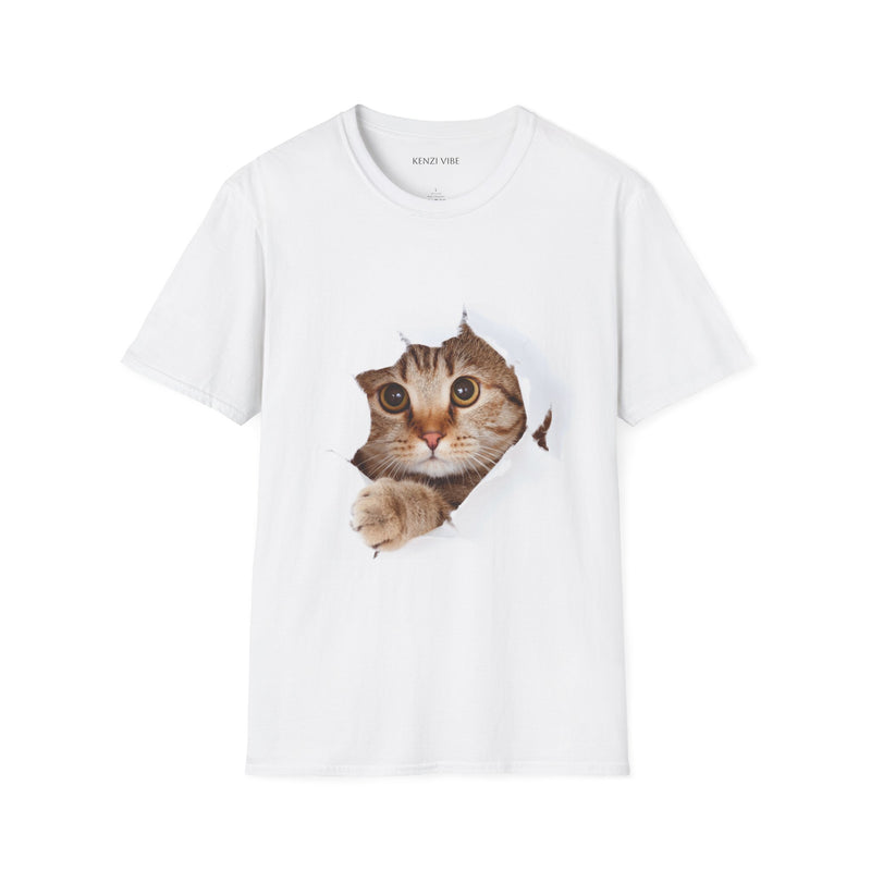 Funny Cat Graphic T Shirt Oversized Unisex Streetwear
