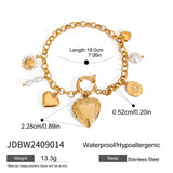 Love Chain Bracelet Fashion Titanium Steel Pearl Bow Bracelet