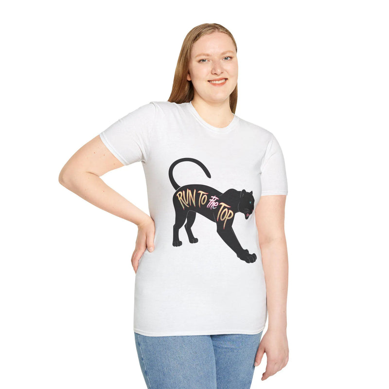 Motivational Panther T-Shirt, Unisex Softstyle Tee, Fitness Apparel, Inspirational Gift, Running Shirt, Casual Wear